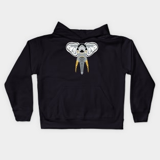 elephant head artwork Kids Hoodie